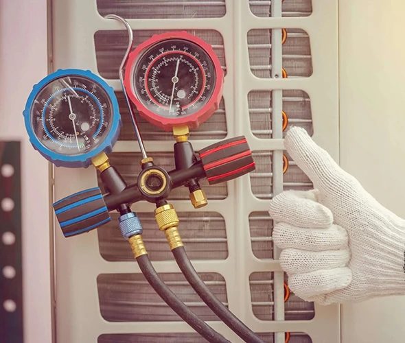 Technician giving thumbs up, representing trusted and professional furnace repair services
